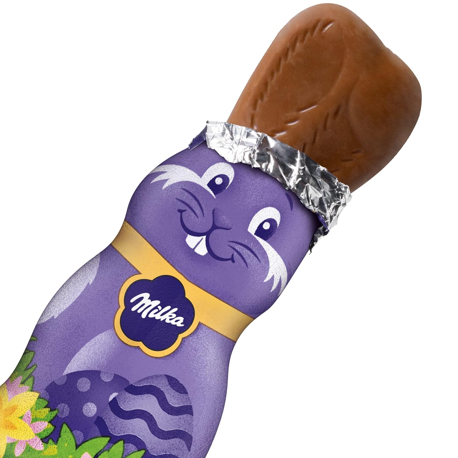 Milka Schmunzelhase Alpenmilch – Mini-Osterhasen aus zarter Alpenmilch-Schokolade in der Großpackung – 30 x 3 x 15g
