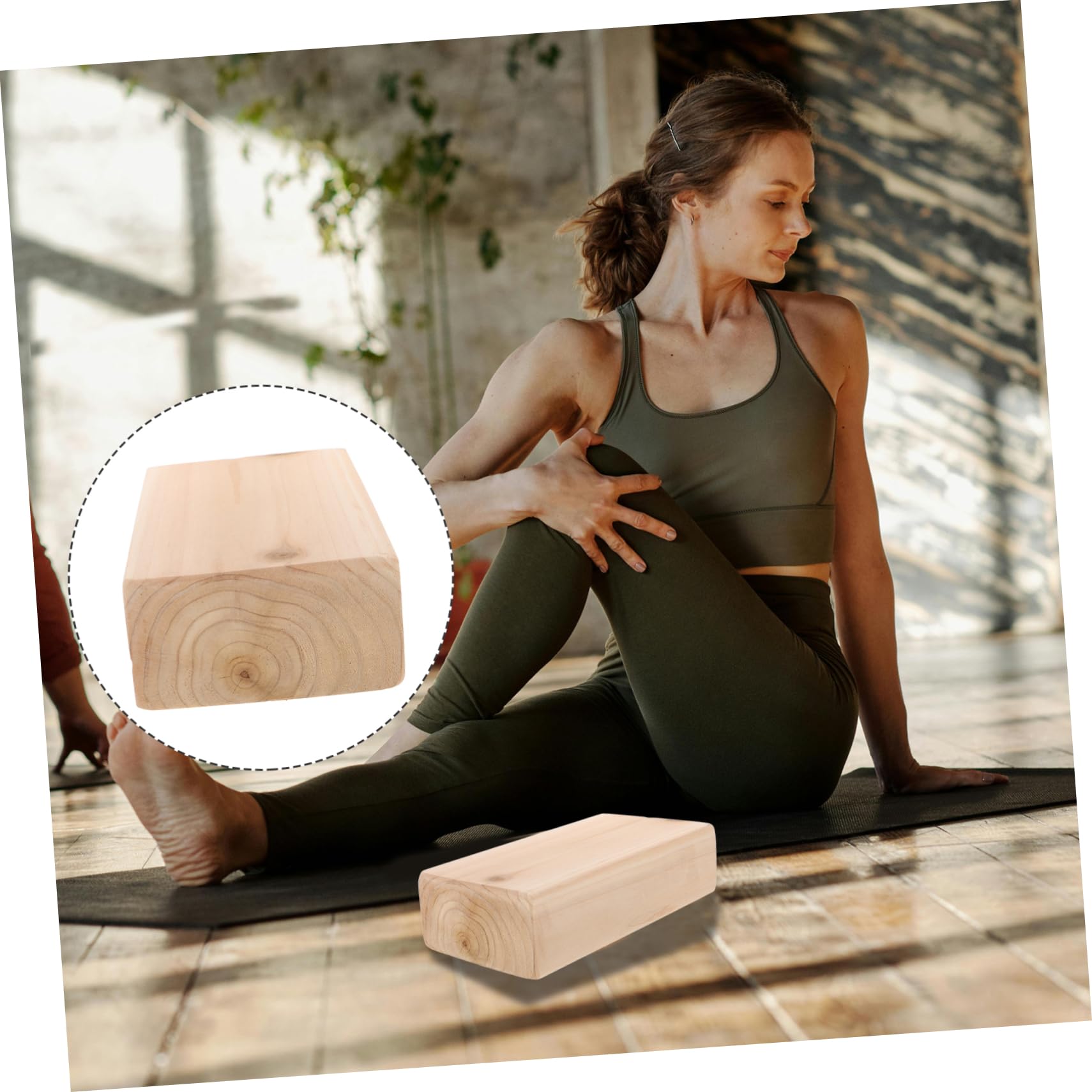Yardwe Block High Density Fitness Training Brick for Adults Boys and Girls Support for Yoga Gym Exercises and Stretching for Balance Flexibility Improvement