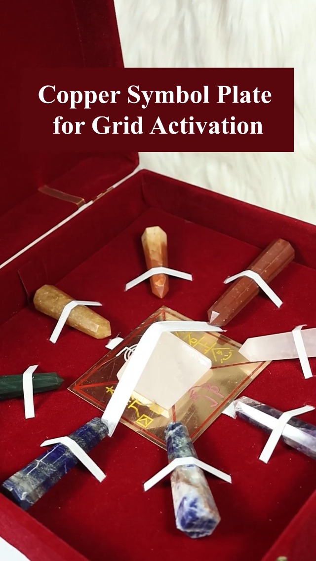 Reiki Crystal Products 7 Chakra Crystal Grid Box for Goal