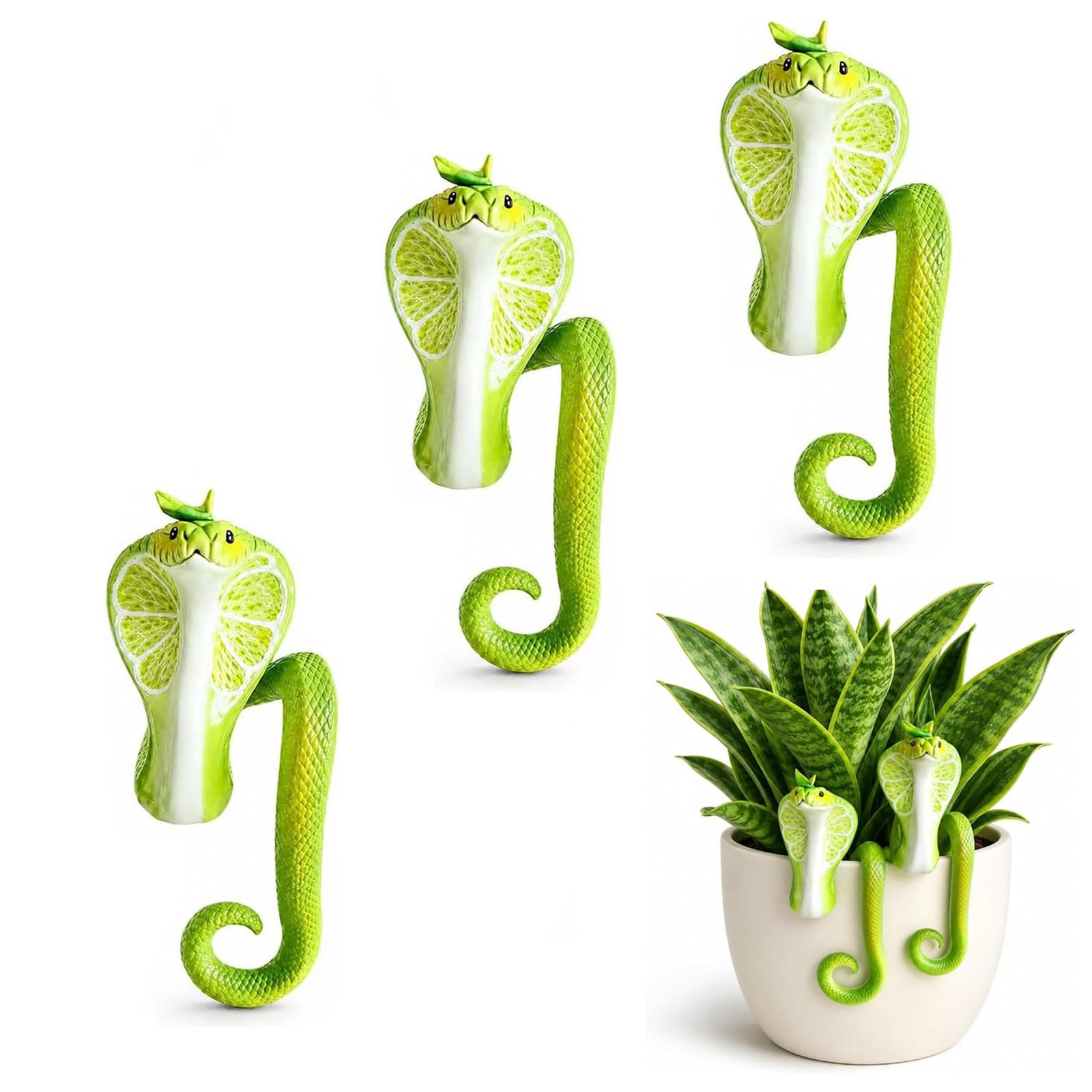 Macetas de cobra de resina hechas a mano para colgar y decorar tus plantas en casa (3 uds)
