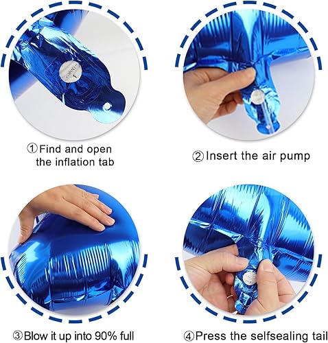 Miniatura 6 de Globo jumbo de Mylar azul marino con el número 4 de 40 pulgadas, globos grandes del número 4, decoraciones de cumpleaños, 4, cuatro, 4, 4, 14, 40,