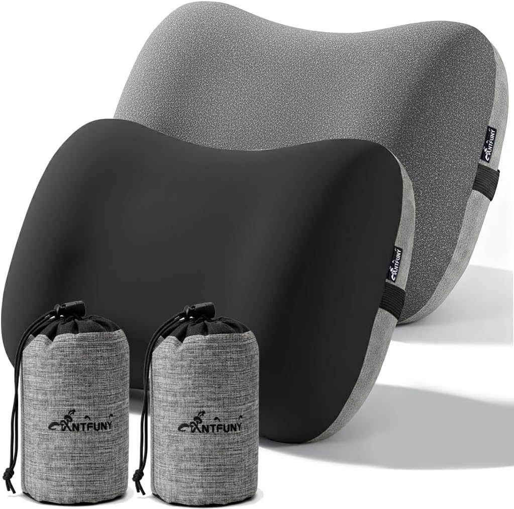 2 Packs Inflatable Neck Pillow for Beach Travel Camping Picnic Small Ultralight Cruise Ship Essentials Summer Vacation Must Have Travel Accessories Trip Necessities Stuff Thing Gift Supplies Gadget