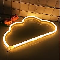 Vista 177 de Cloud Neon Signs, LED Light for Wall Decor, Battery or USB Powered for Bedroom Aesthetic Teen Girl Kid Room Christmas Wedding Party (White)