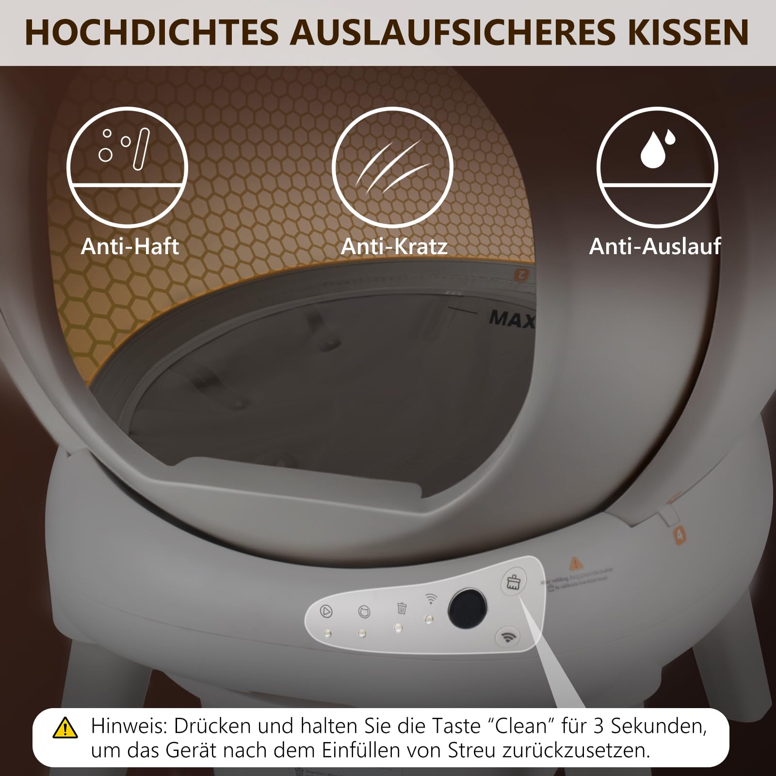 Katzenklo Selbstreinigend,73L Selbstreinigende katzentoilette mit App,Sicherheitssensoren(Anti-Pinch),Geruchsschutz,Gesundheitsmonitoring,Automatisches Katzenklo für Mehrere Katzen(Katzenstreumatte)