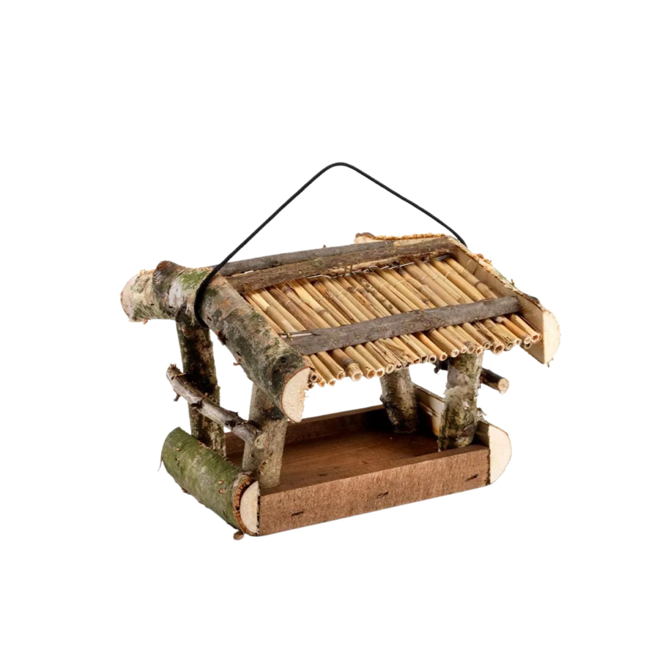 Mondo Viro - Comedero para pájaros de exterior "Nature" de madera FSC 22 x 22 cm 17h