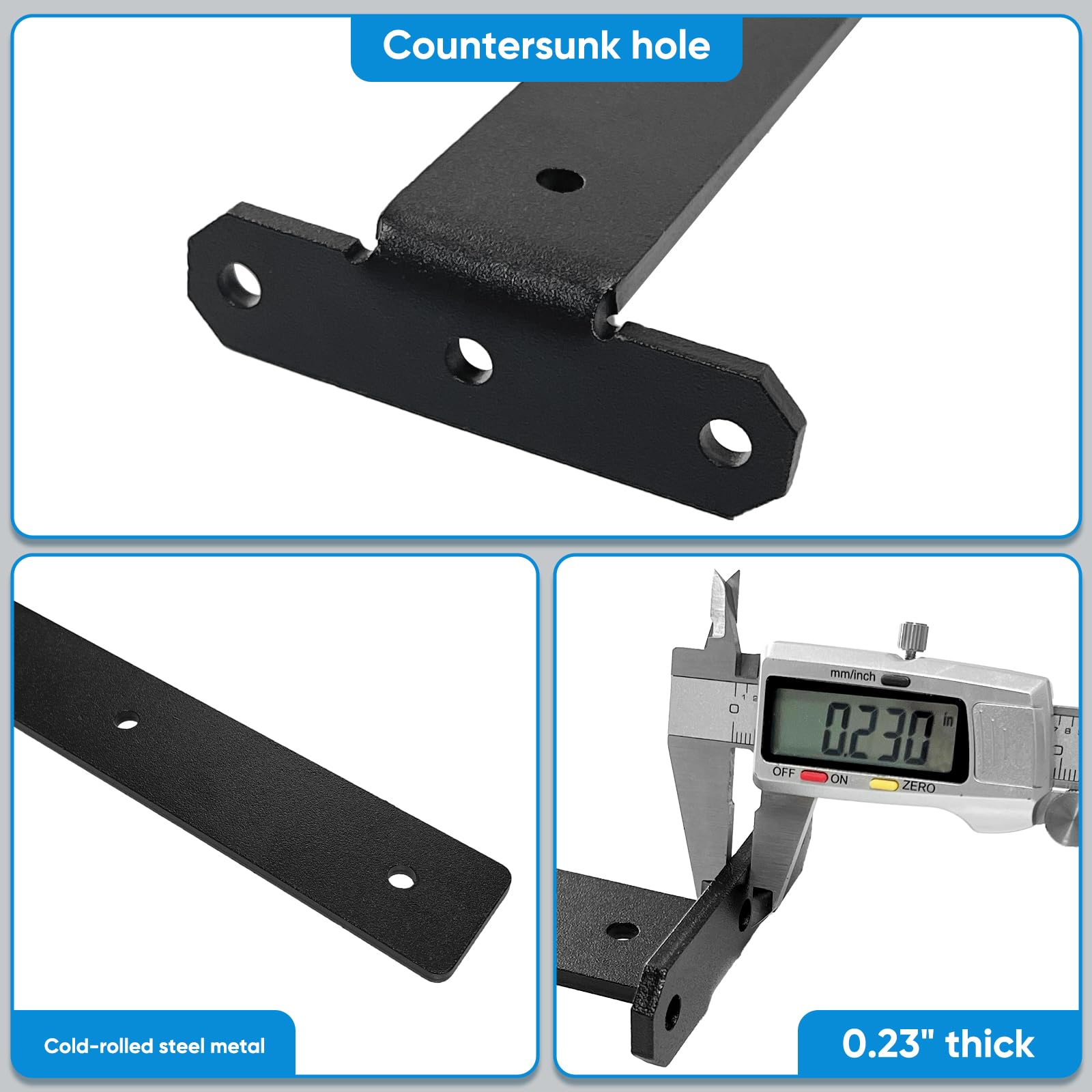 TESSTINA Staffe per Mensole Pesanti 80kg Reggimensola a Scomparsa, Supporto Metallo Nero 3,8cm per Mensola 15-20cm, Staffe Angolari Invisibili, Reggimensola Carichi Pesanti