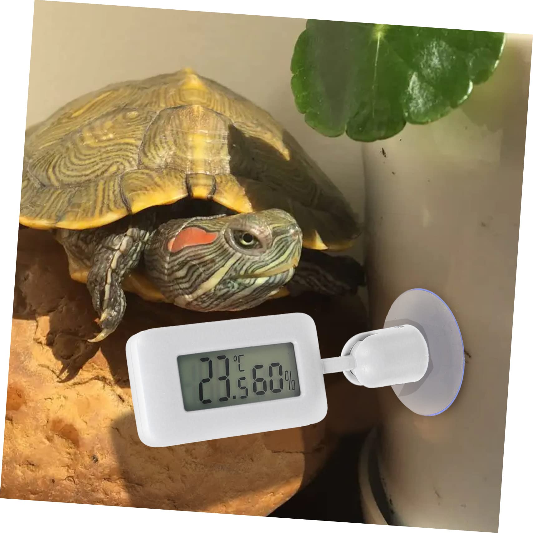 DOITOOL 4 Piezas Higrómetro Para Reptiles Termómetros Digital Instrumento De Medición Tanque Abdominales