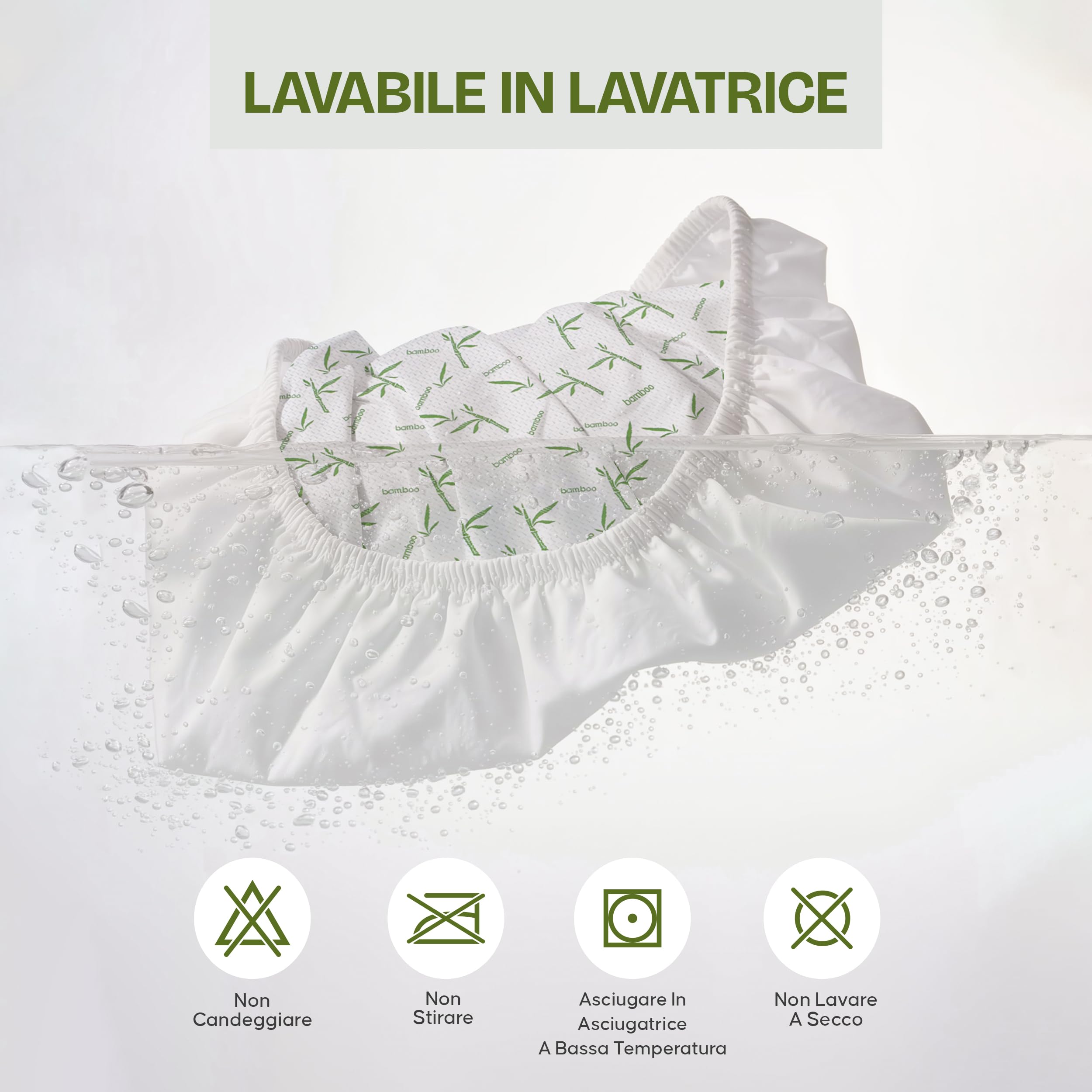Utopia Bedding Coprimaterasso Matrimoniale Impermeabile 160 x 200 x 30 cm, Certificato OEKO-TEX, Proteggi Materasso, Traspirante, Lavabile, Stile Montato Tutto Intorno Elastico