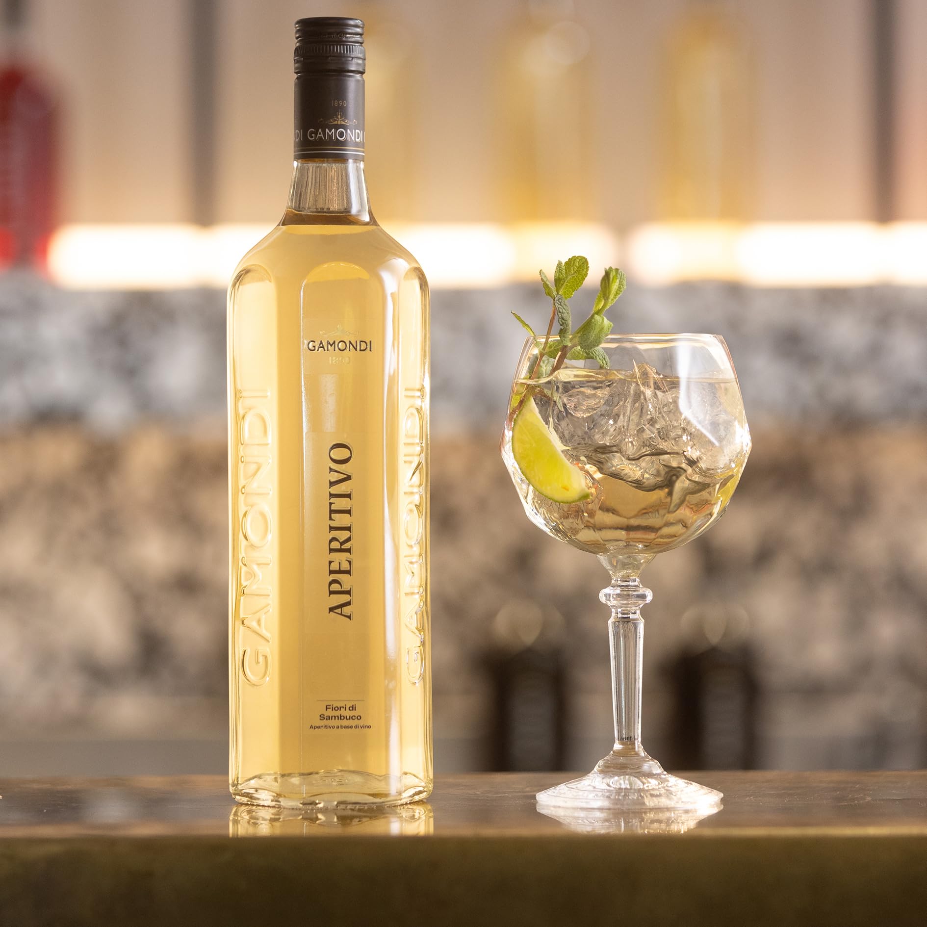 GAMONDI Aperitivo a base di vino - Fiori di Sambuco - 1L