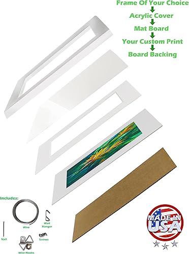 Vista 134 de ArtDirect Marco de madera negro moderno enmarcado personalizado de 12 x 14 pulgadas con tu foto o arte. Sube cualquier imagen y la imprimiremos