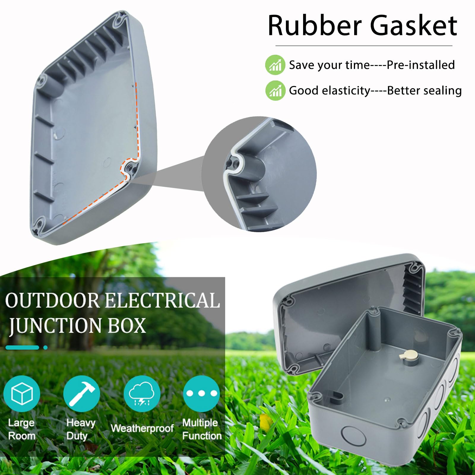 Outdoor Junction Box, IP66 Waterproof Electrical Project ABS Plastic Boxes — Amazon image 9