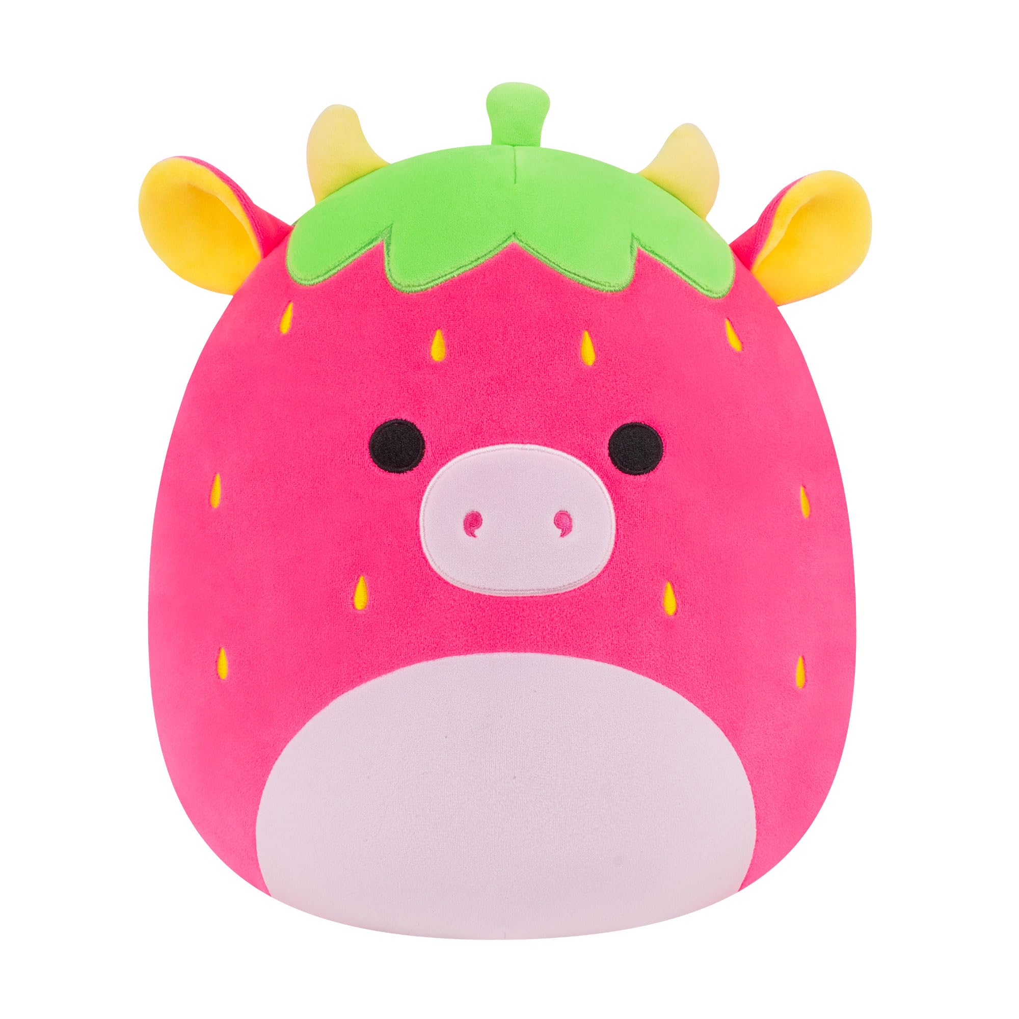 Squishmallows SQCR08584 - Cleary die Erdbeerkuh 30 cm, offizielles Jazwares Plüsch, superweiches Kuscheltier