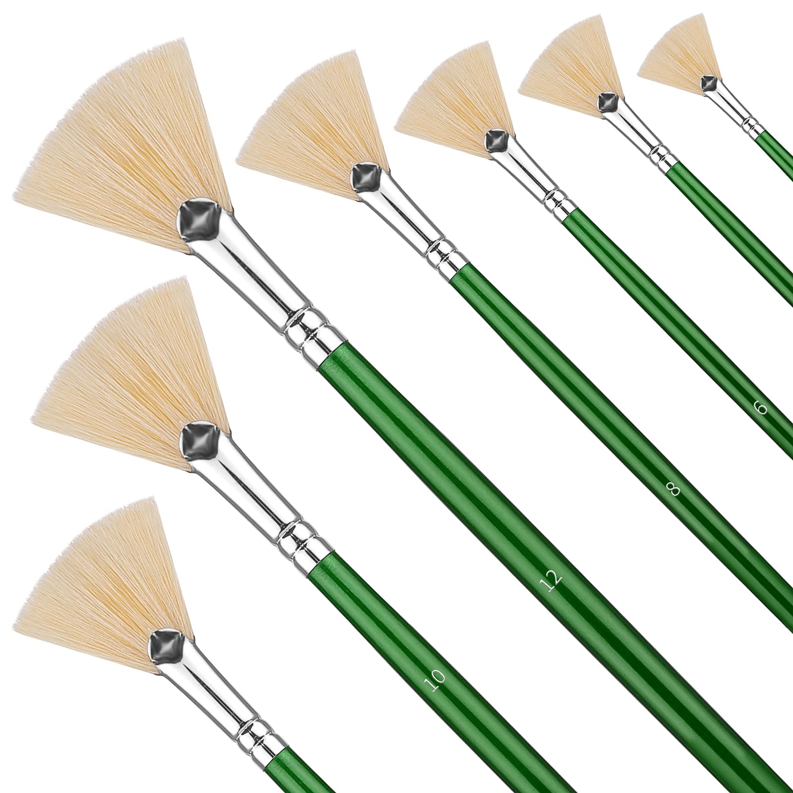 Amazon.co.jp: ファンブラシ 絵画用 7本 アーティスト ファン ペイント