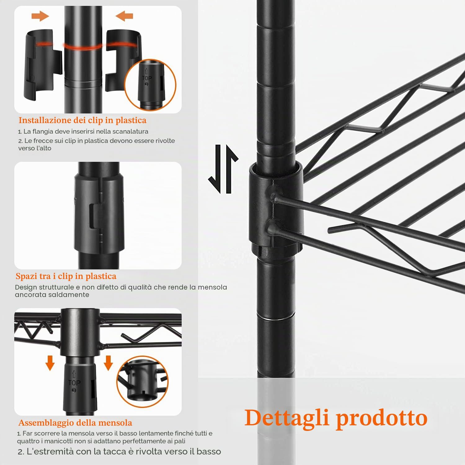 Appendiabiti resistente autoportante appendiabiti organizer grande armadio con scarpiera, asta appendiabiti, ripiano regolabile, nero