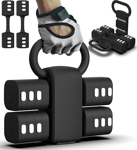 Juego de 2 mancuernas ajustables 4 en 1 para mujer, con ajuste rápido, cada juego de pesas de mano de 2 libras, 3 libras, 4 libras y 5 libras para