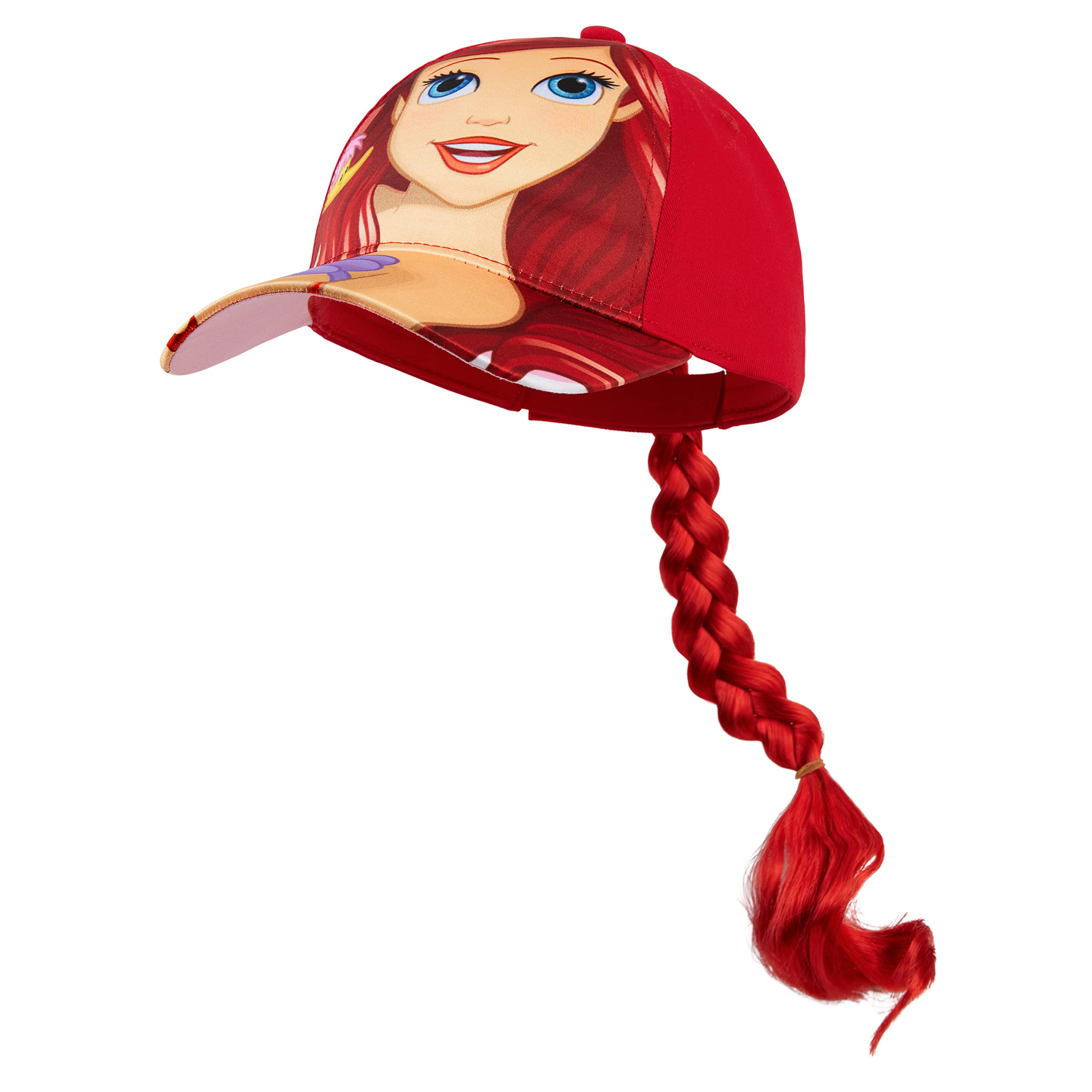 Disney Gorra Niña Gorra Beisbol para Niñas Gorra Ariel la Sirenita Gorra Elsa con Pelo Largo Sombrero Sol Proteccion Solar Playa Verano Accessorios Oficial Divertidos Talla Unica