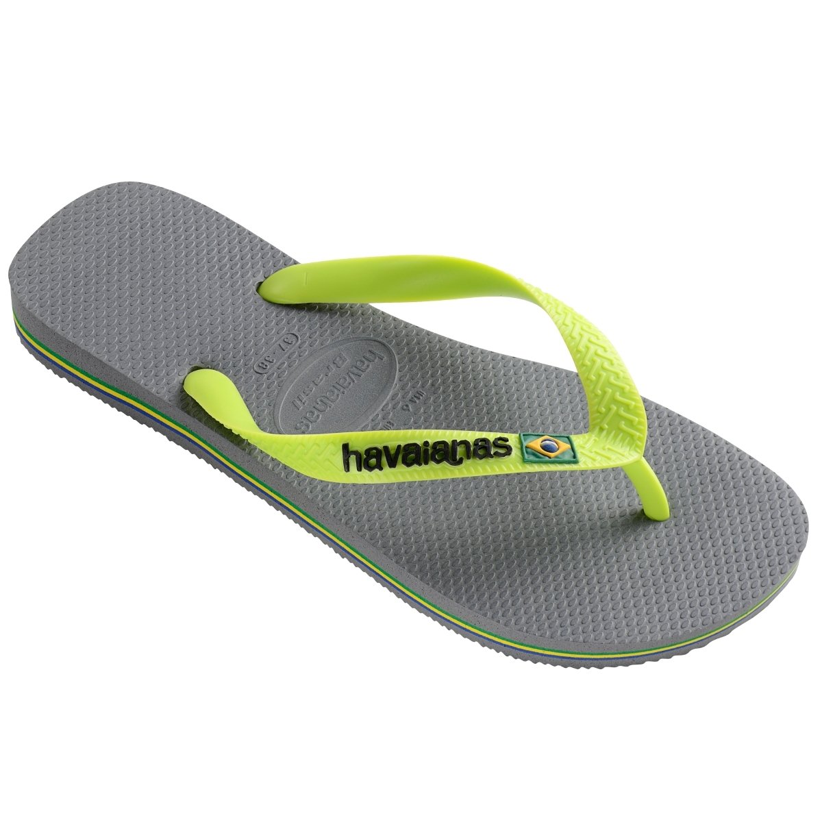 Havaianas Unisex Brasil, Steel Grey, 3/4