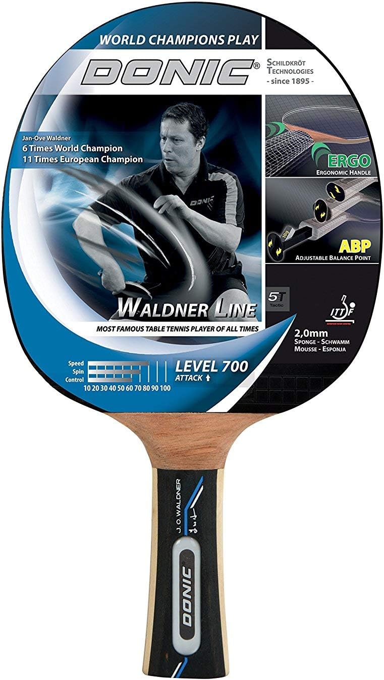 - Schildkröt Rubber Waldner 700 Table Tennis Racket/Bat, Colour - Blue/Grey, Weight - 87 grams