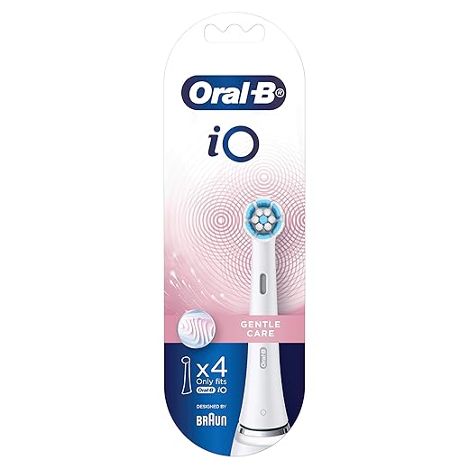 Oral-B [GENUINE] iO Clean & Gum Protect Electric Toothbrush Replacement Heads White, 4 Pack