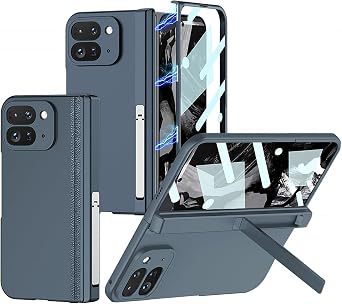 Case for Google Pixel 9 Pro Fold with Hidden Kickstand & Built-in Screen Protector and Magnetic Hinge Protective, Slim Shockproof Anti-Scratch Protective Cover for Pixel 9 Pro Fold Green