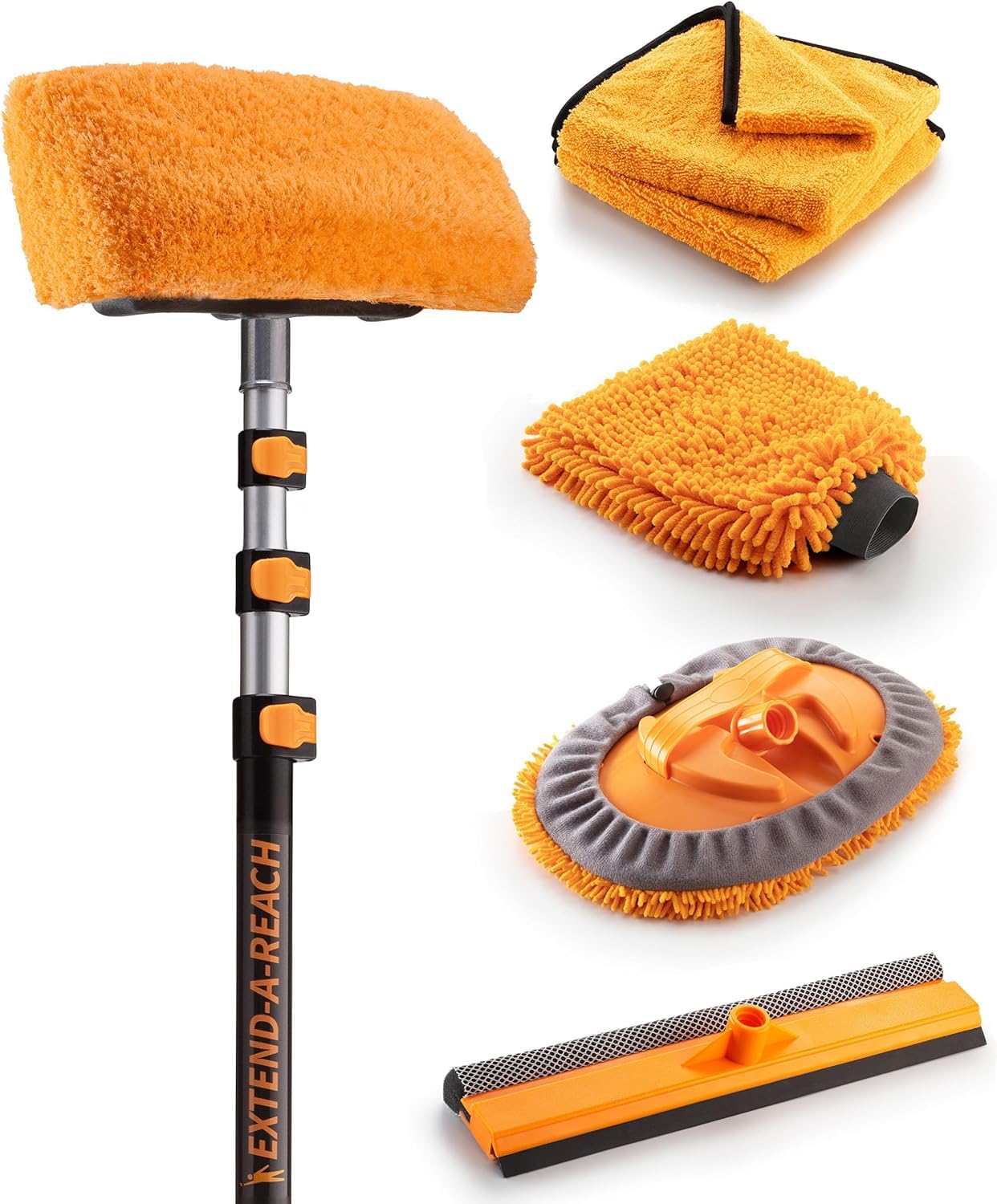 Car & RV Wash Brush Kit 48-144״ Long Extendable Handle