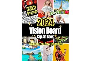 2024 Vision Board Clip Art Book: 600+ Pictures, Quotes and Words For...