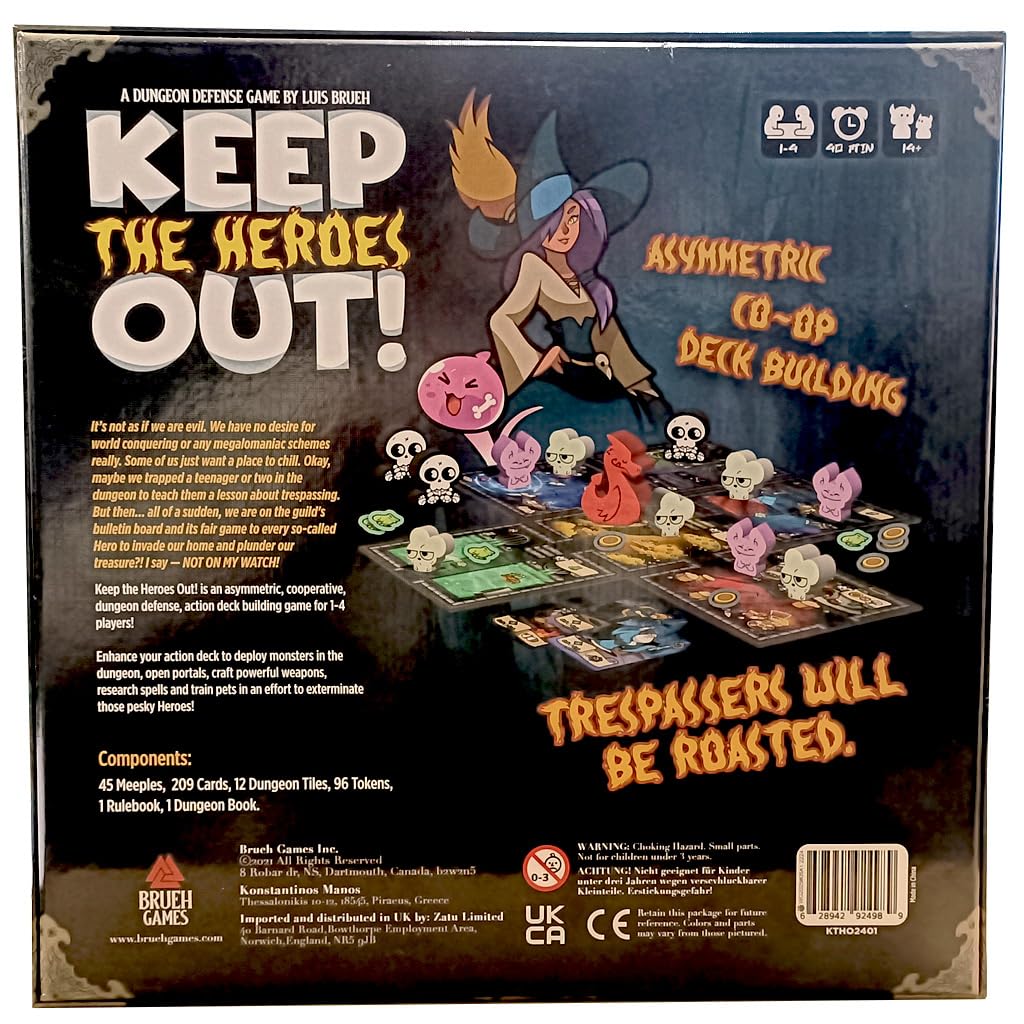 Keep The Heroes out! - Juego de Mesa Cooperativo Asimetrico en Ingles de Defensa de Mazmorras