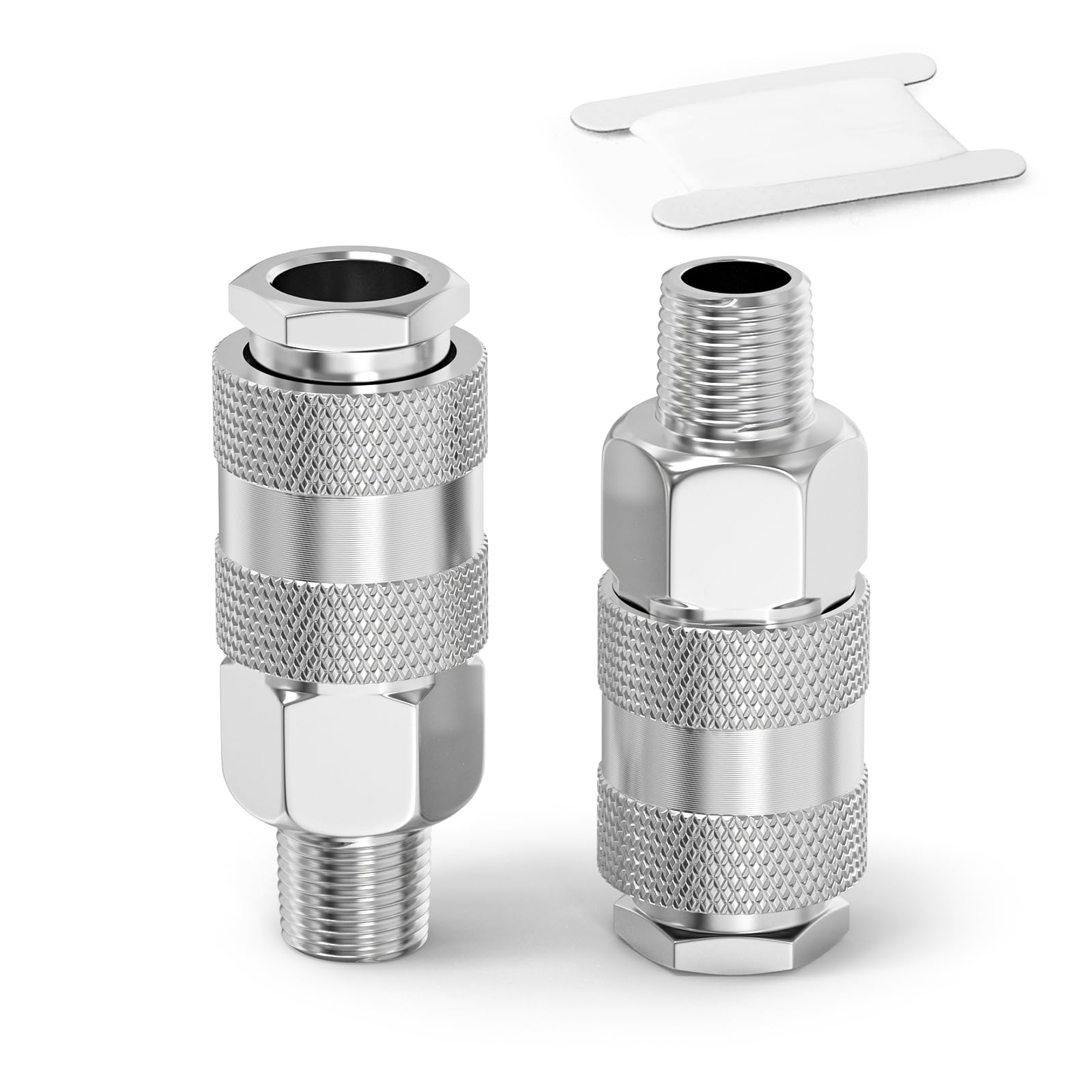 2 pezzi 1/2" BSP maschio raccordi del tubo dell'aria, linea dell'aria accoppiatore industriale rapido, kit di riparazione del tubo del compressore pneumatico