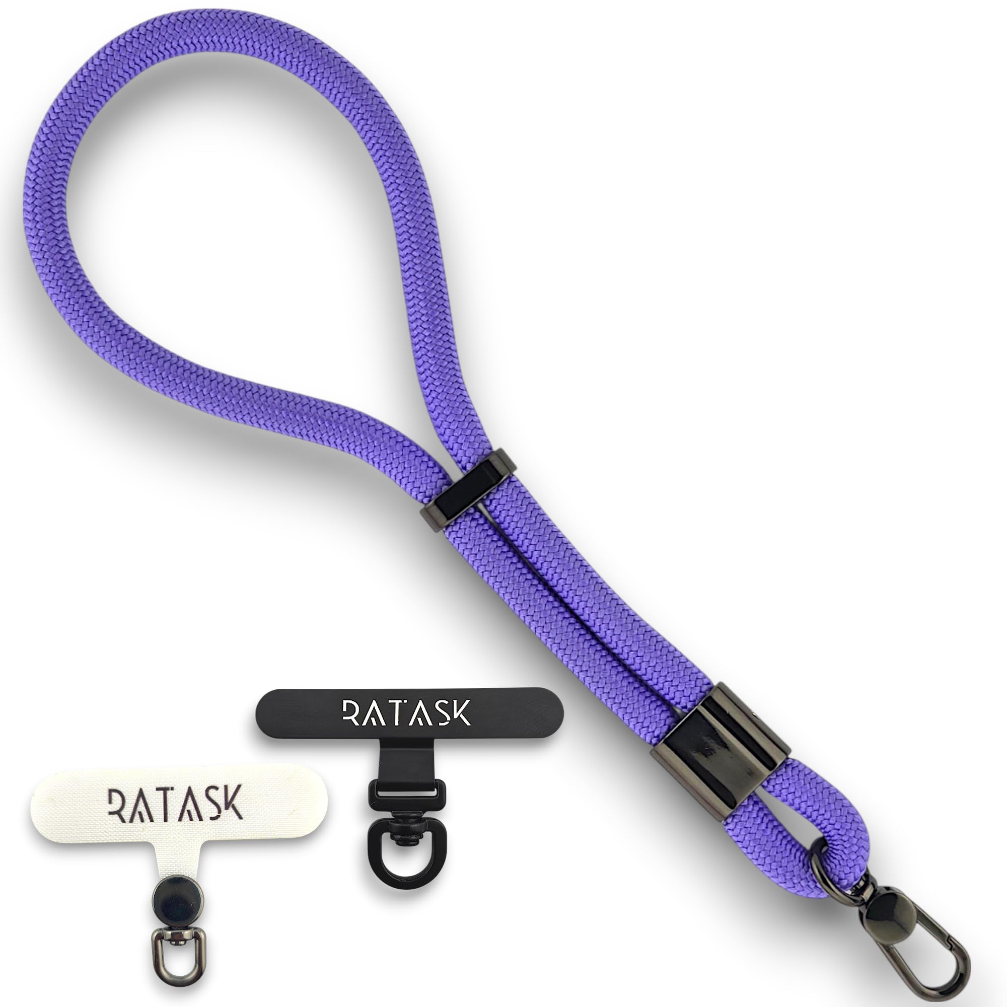 RATASK Adjustable Wrist Strap Lanyard, Rope Lanyard Wrist Strap for Mobile Phones, Cameras, Keyring,Phone Accessory Pendant, (Purple)