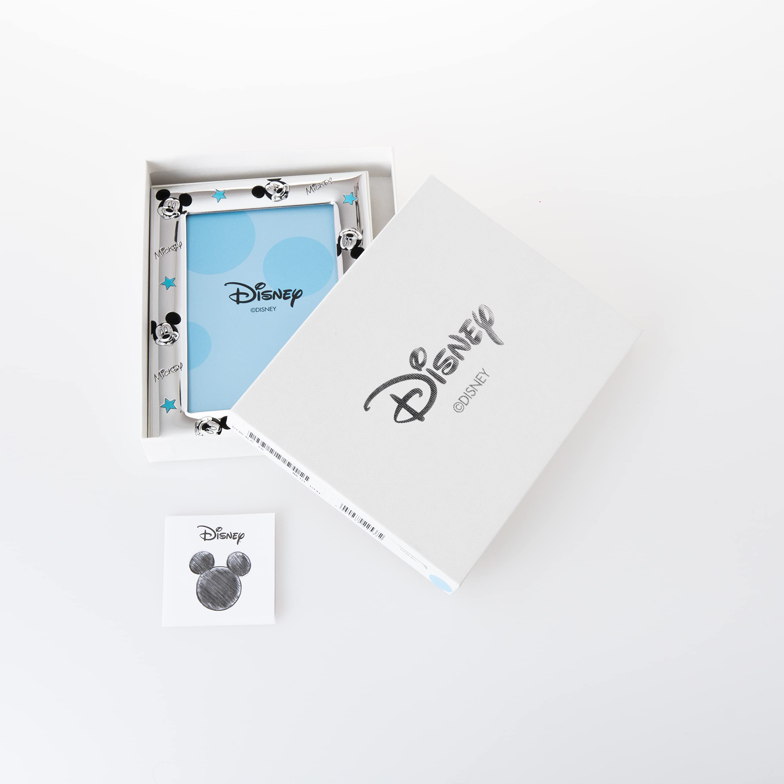 VALENTI & CO. D130-3LC Disney Baby Cornice Porta Foto da Tavolo in Argento per Neonato