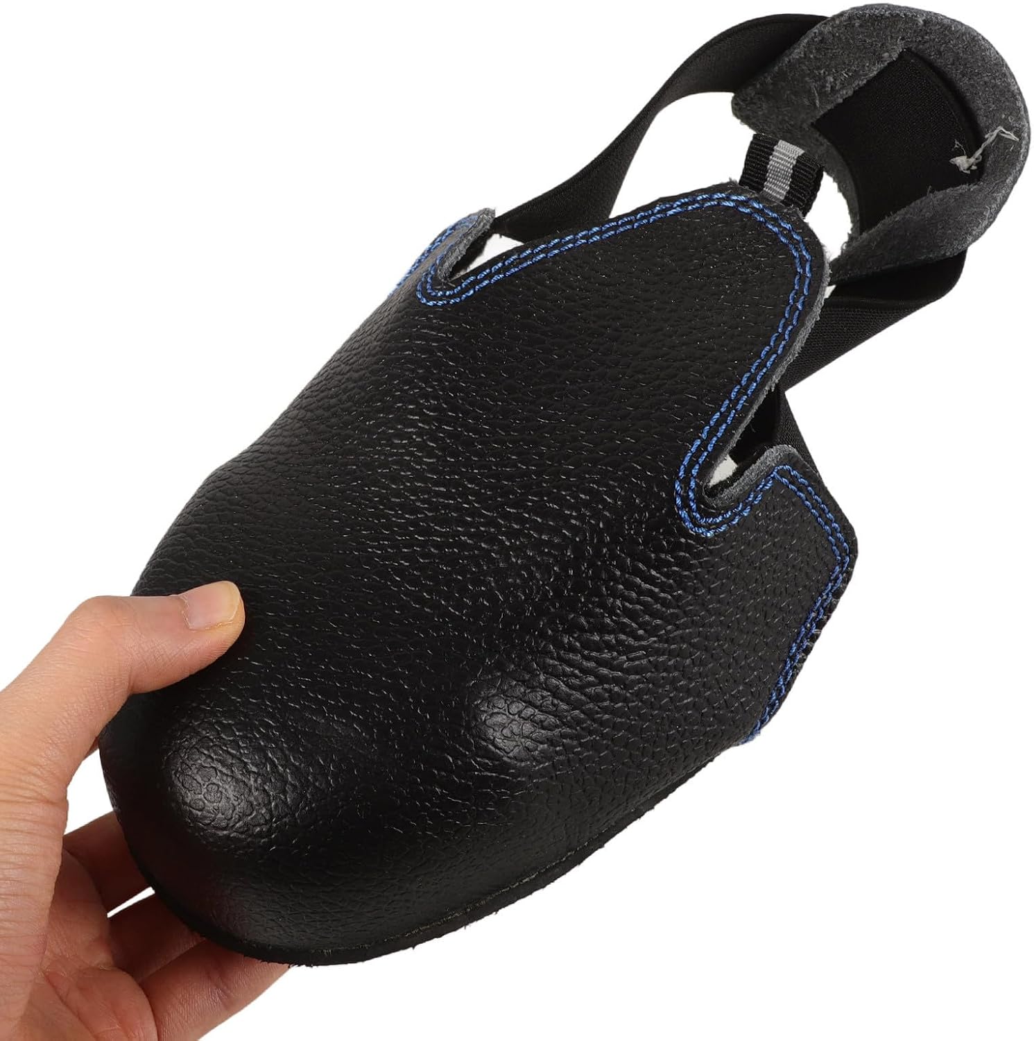 Safety Shoe Covers Steel Toe Cowhide Adjustable Strap Pair | Black Finish, Factories and Hazardous Environments, Durability with Comfort for Extended Wear, Comprehensive Foot Safety