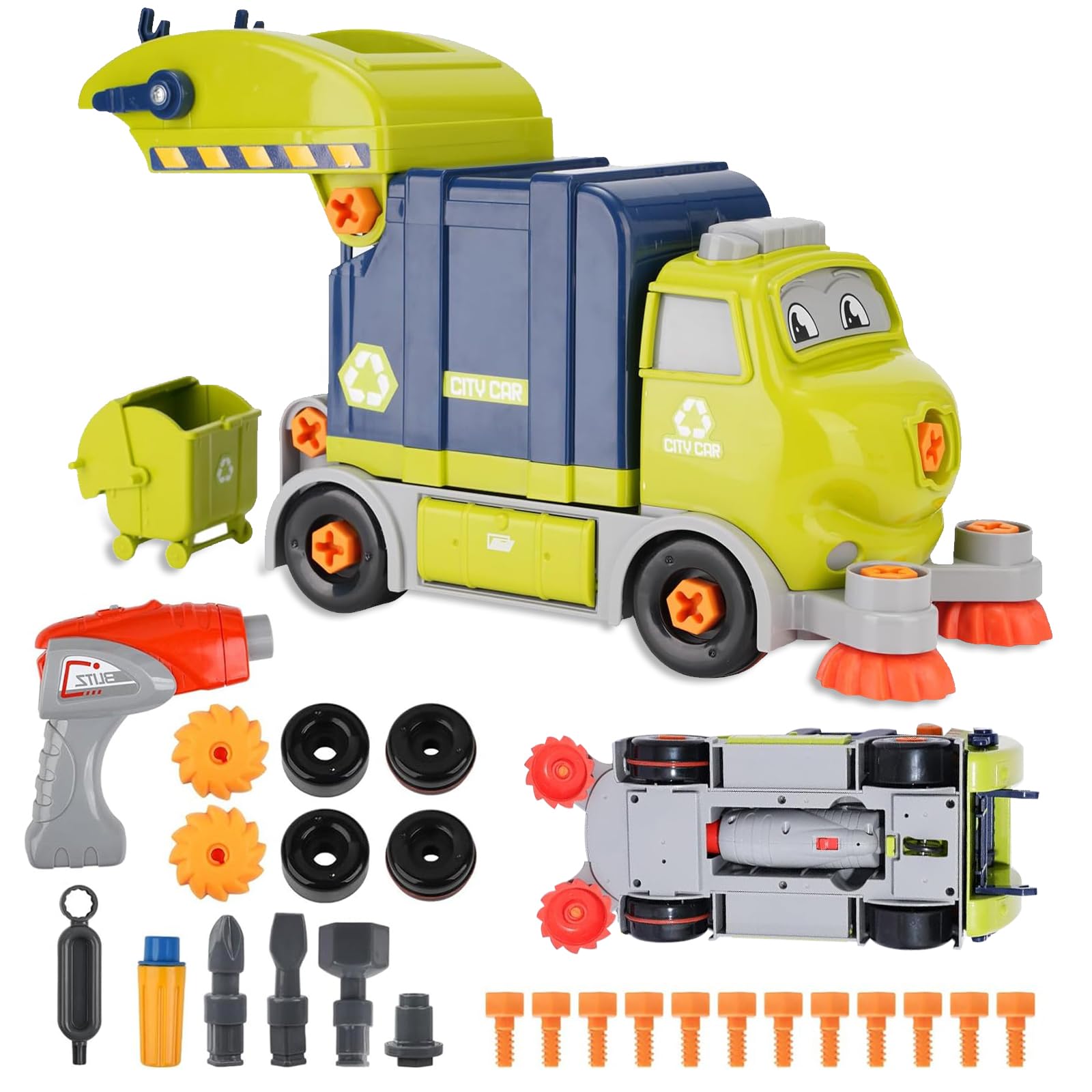 ごみ箱 tower 3separation dust wagon Amazon.com: Take Apart Toy Garbage Truck Toys - 29 Pieces