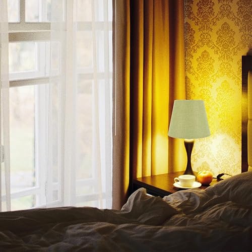 Miniatura 8 de DOITOOL Pantalla de tambor de tela para lámpara de mesa, lámparas de pie, pantalla de lámpara de araña, pantalla de lámpara de arpillera de granja,