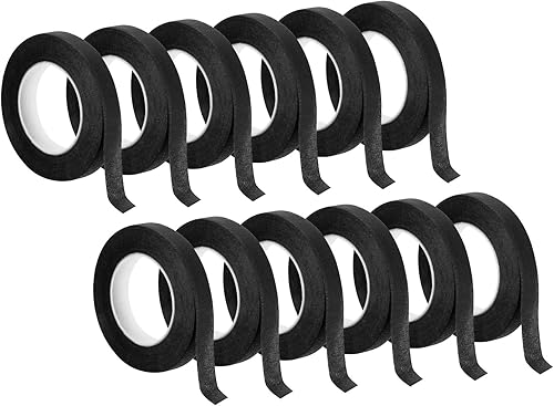 PATIKIL Cintas florales de 30 yardas, 12 rollos de cinta de floristería de papel crepé, ramos de flores, cintas impermeables para envolver tallos de