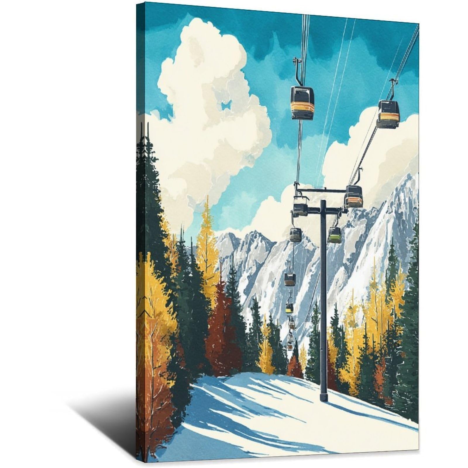 iPuzou Aspen Posters 20x30inch(50x75cm) Vintage Watercolor Canvas Art
