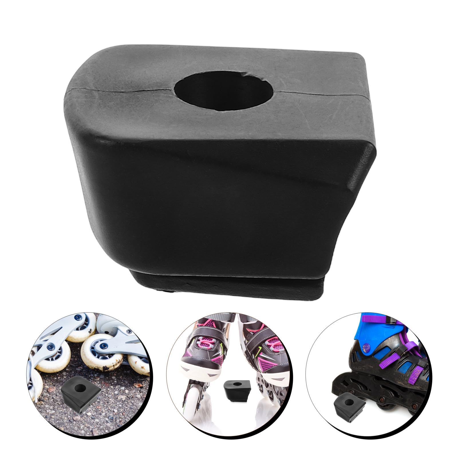 Topes de Freno PU Negro para Patines en Línea Compatibles Ruedas Accesorio Resistente al Desgaste