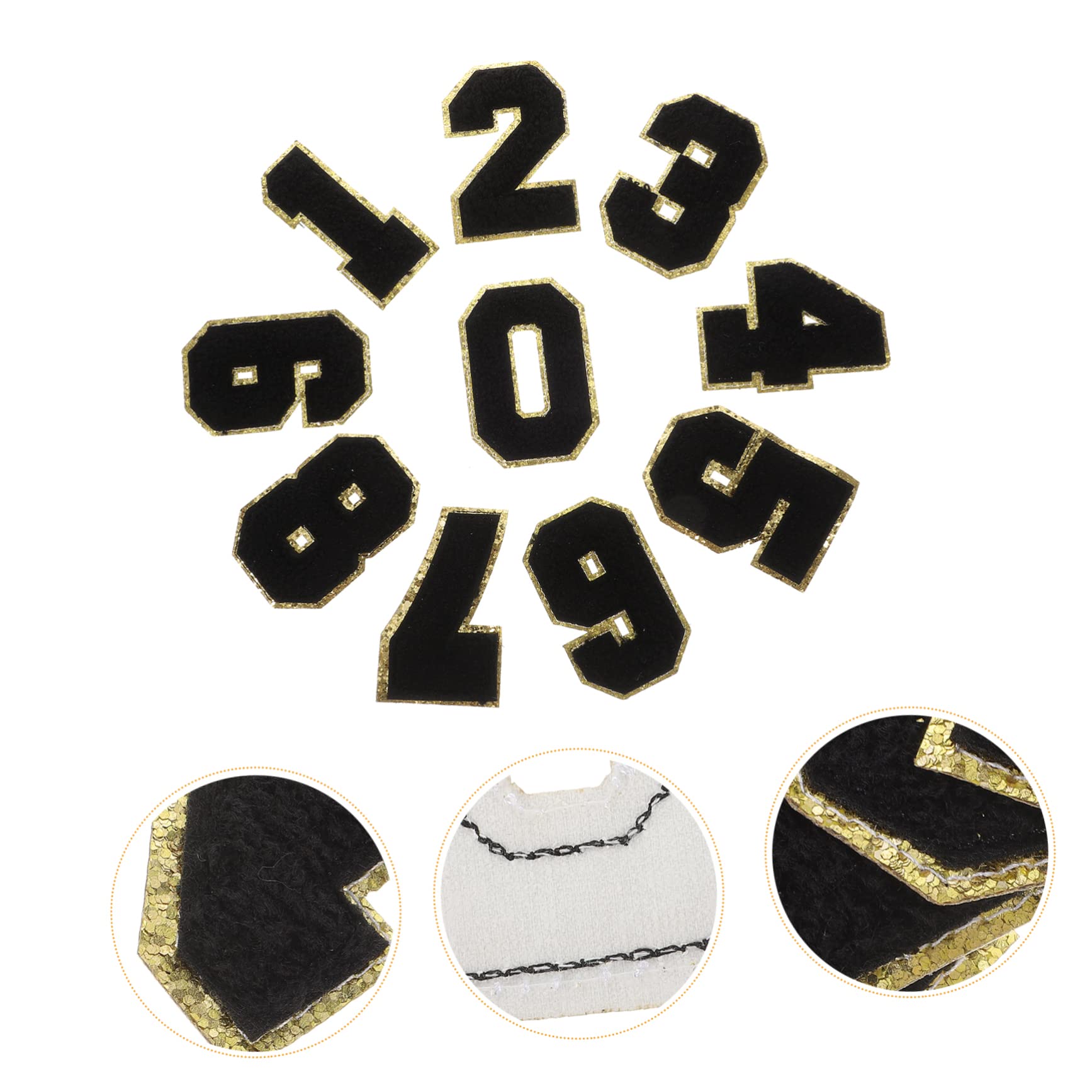 NUOBESTY 40stücke Bestickte Patches Für Kleidung Dekorative Reparatur-patches Zahlenapplikationen Shirts Jeans Und Robust Und Einfach Anzubringen