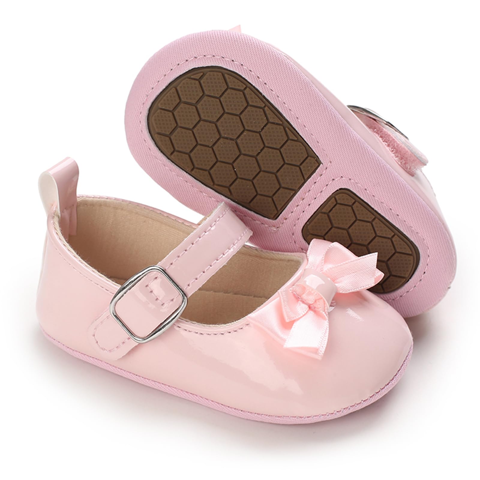 MASOCIO Baby Girl Shoes Mary Jane Infant Anti Slip First Walking Shoes — view 3