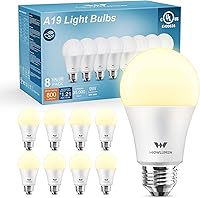 Vista 7 de Foco LED A19, bombillas E26 de 9 W (equivalente a 60 vatios/80 vatios), blanco suave de 3500 K, no regulable, base estándar de 800 lm