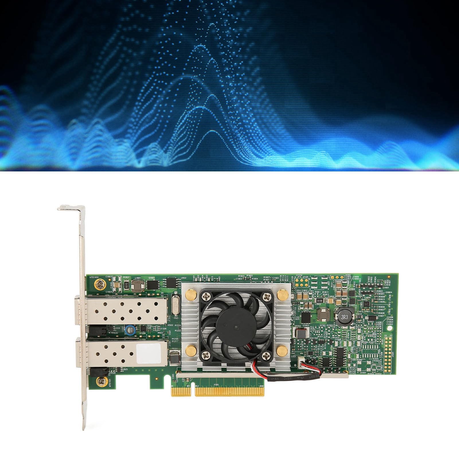 Adattatore di Rete Ethernet SFP da 10 GB a Doppia Porta BCM57810S con Ventola di Raffreddamento per Server e Desktop