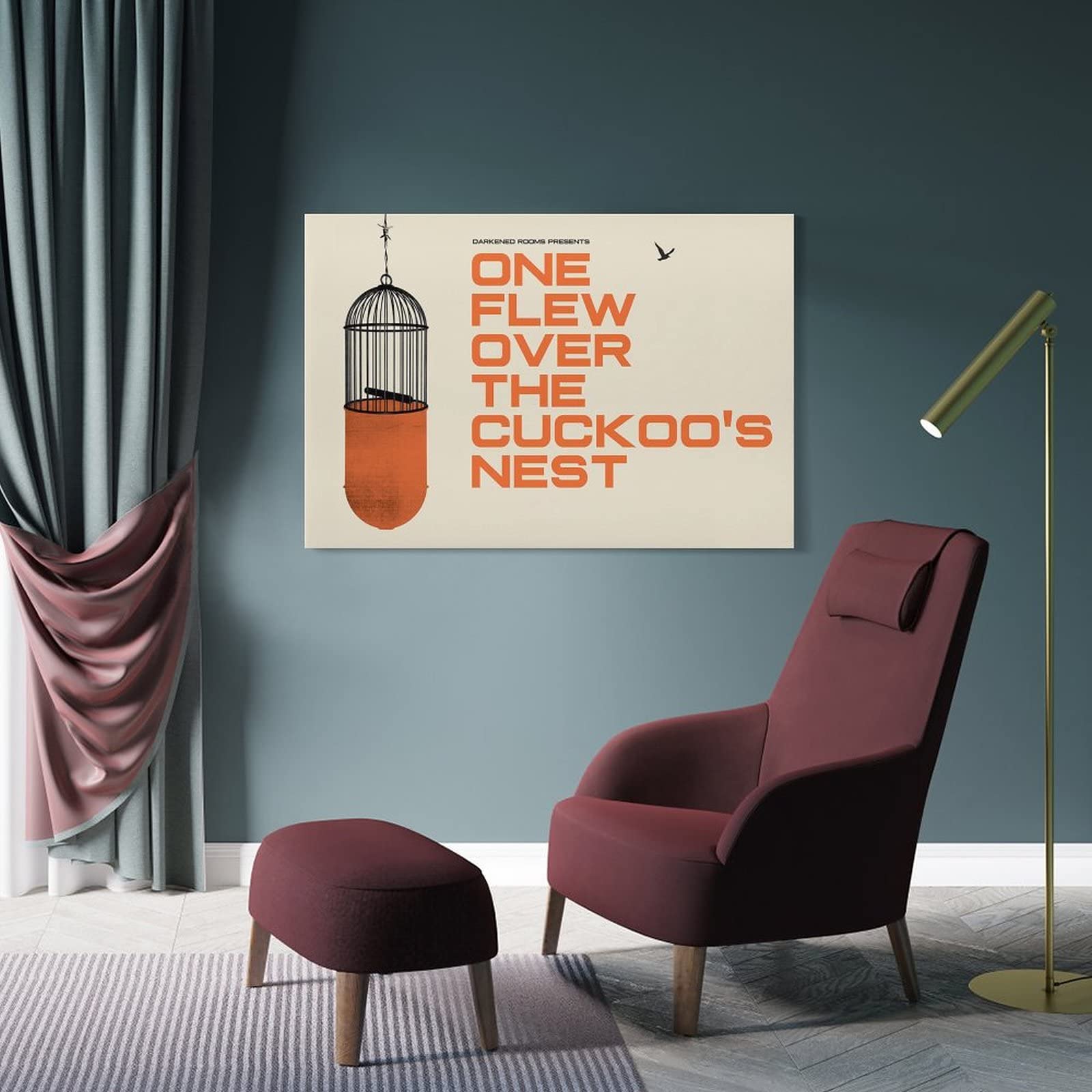 Poster di film commedia classica One Flew Over The Cuckoos Nest, decorazione da parete, per soggiorno, camera da letto, 50 x 75 cm