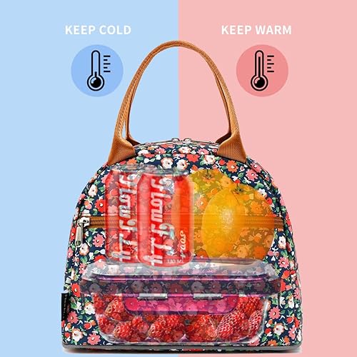 Miniatura 2 de Bolsa de almuerzo Bolsa de asas Organizador de almuerzo Contenedor de almuerzo Bolsa de almuerzo con aislante para mujereshombres