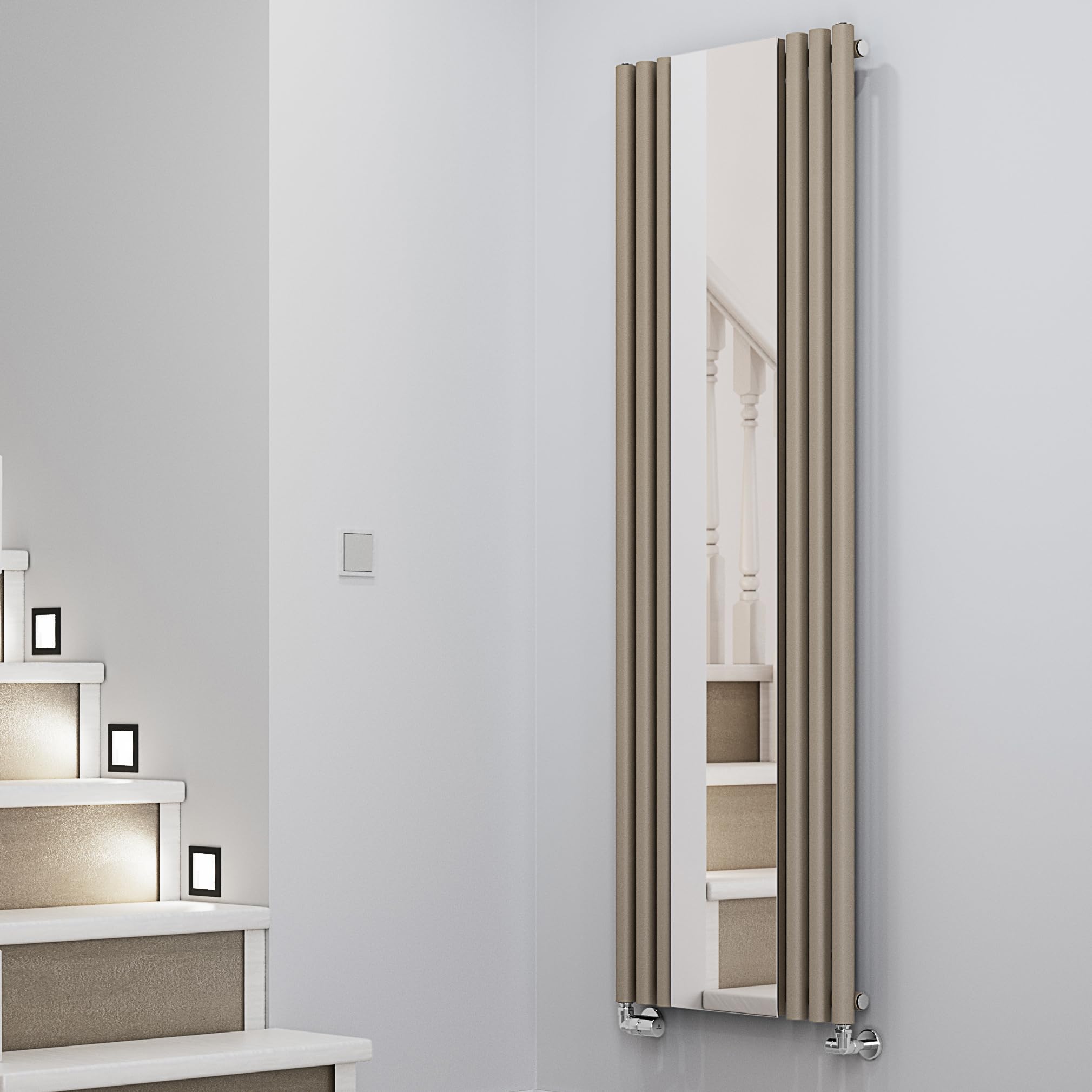 Radiator, Rolo-Mirror, 1800/590, Quartz Mocha