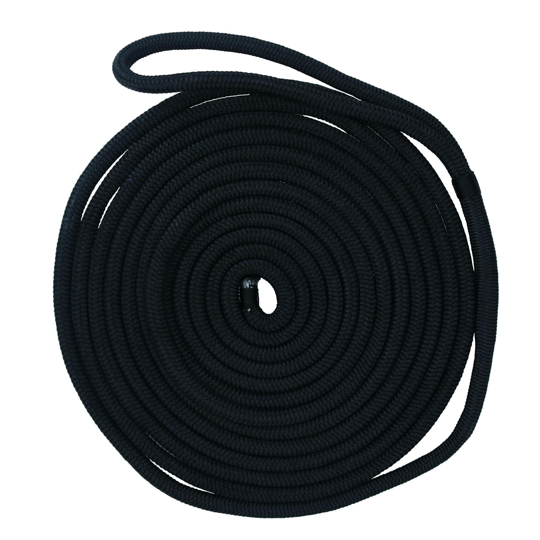 Corda di ormeggio singola impiombata di alta qualità, 12 mm x 10 m, intrecciata per imbarcazioni