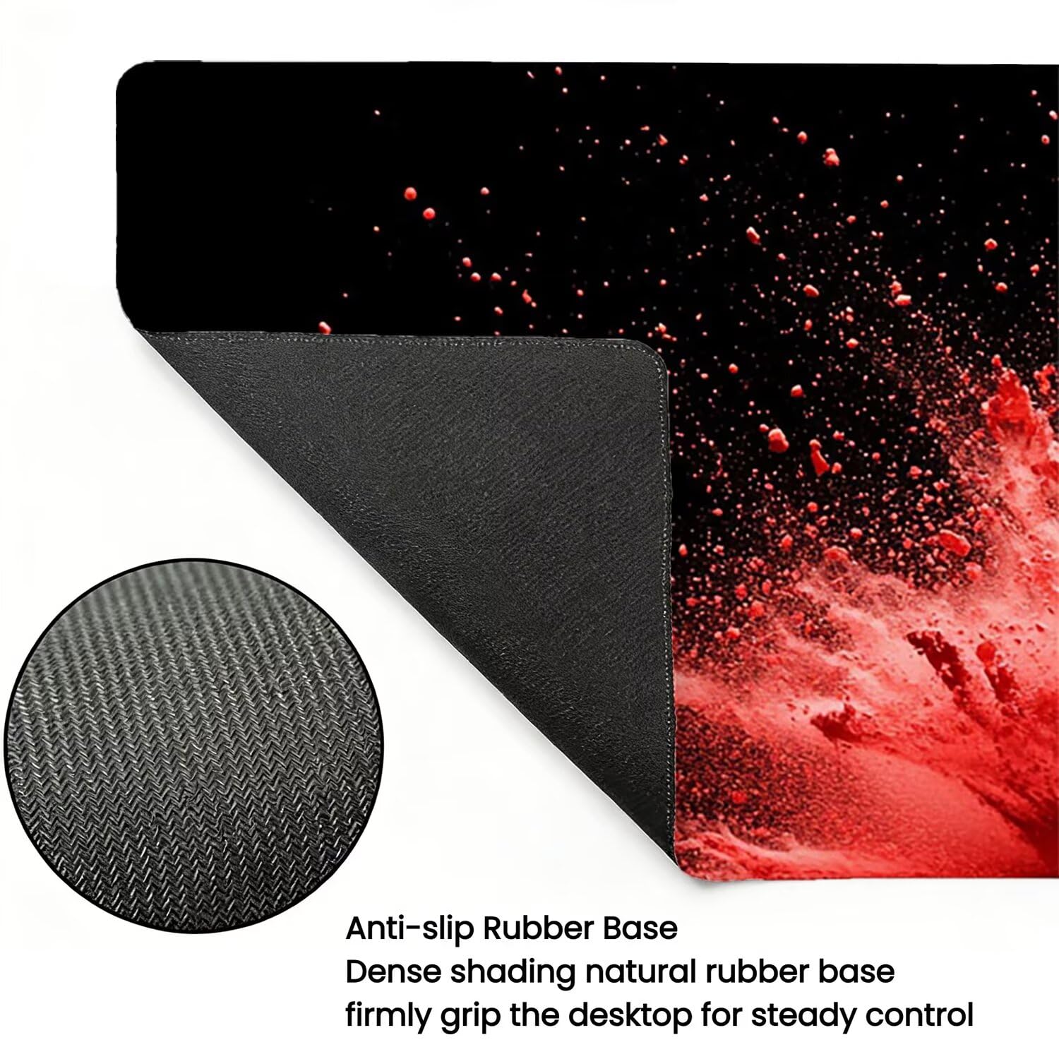 Podkładka pod mysz do gier XXL - 1600 x 800 x 3 mm - krajobraz duża antypoślizgowa podkładka pod klawiaturę biurową ze zszytymi krawędziami, czarna duża podkładka pod mysz do gier do biura i domu