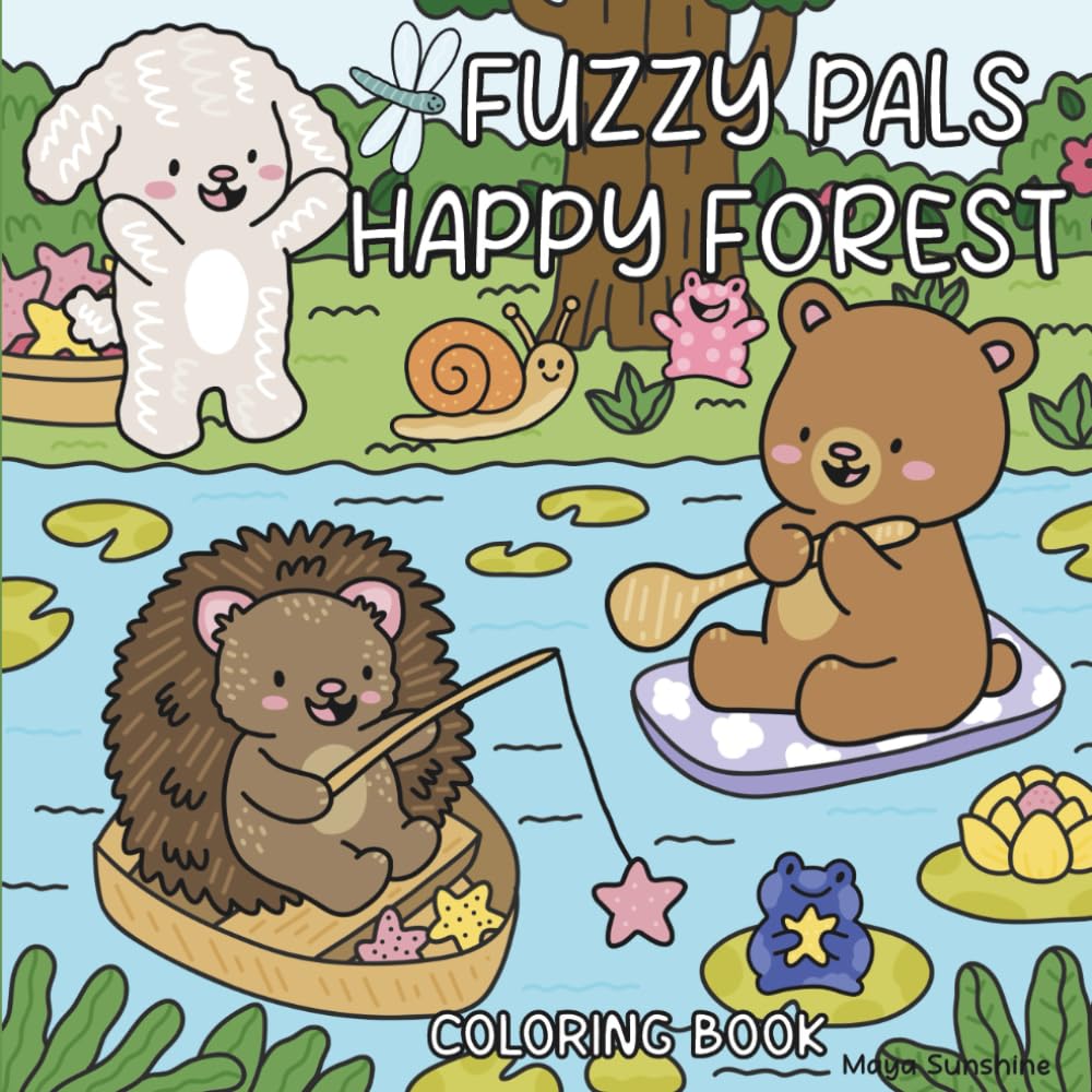Fuzzy Pals Happy Forest Coloring Book: A Cute and Cozy Animal Coloring Book for Kids Ages 3–7 with Playful Woodland Friends (Fuzzy Pals Adventures)