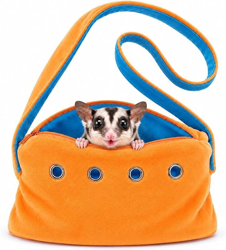 Transportadora para Pequenos Animais com Alça e Zíper Duplo Meow&Woof SugargliderBag — 15,24 x 2,54 x 25,4 cm, 82 g