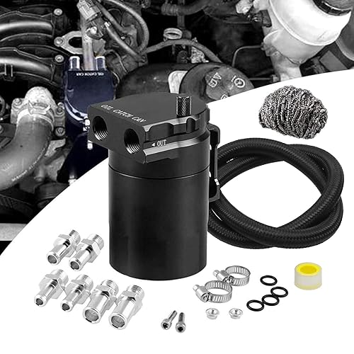 RULLINE Universal 350ml Oil Catch Can Tank 0046 Aluminum Polish