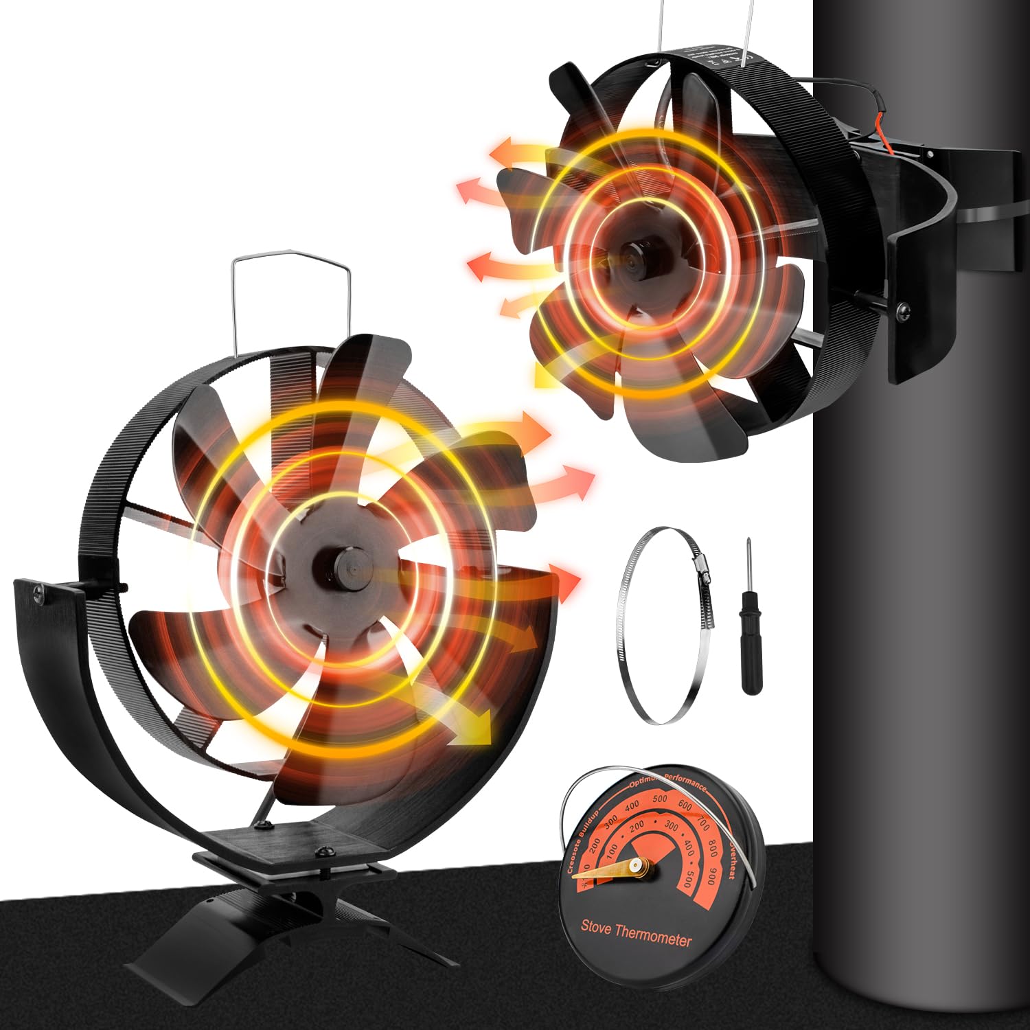 Ventila Per Stufa A Legna Senza Elettricità - Diffusione Calore Silenziosa - Eco-Friendly - Foto 4