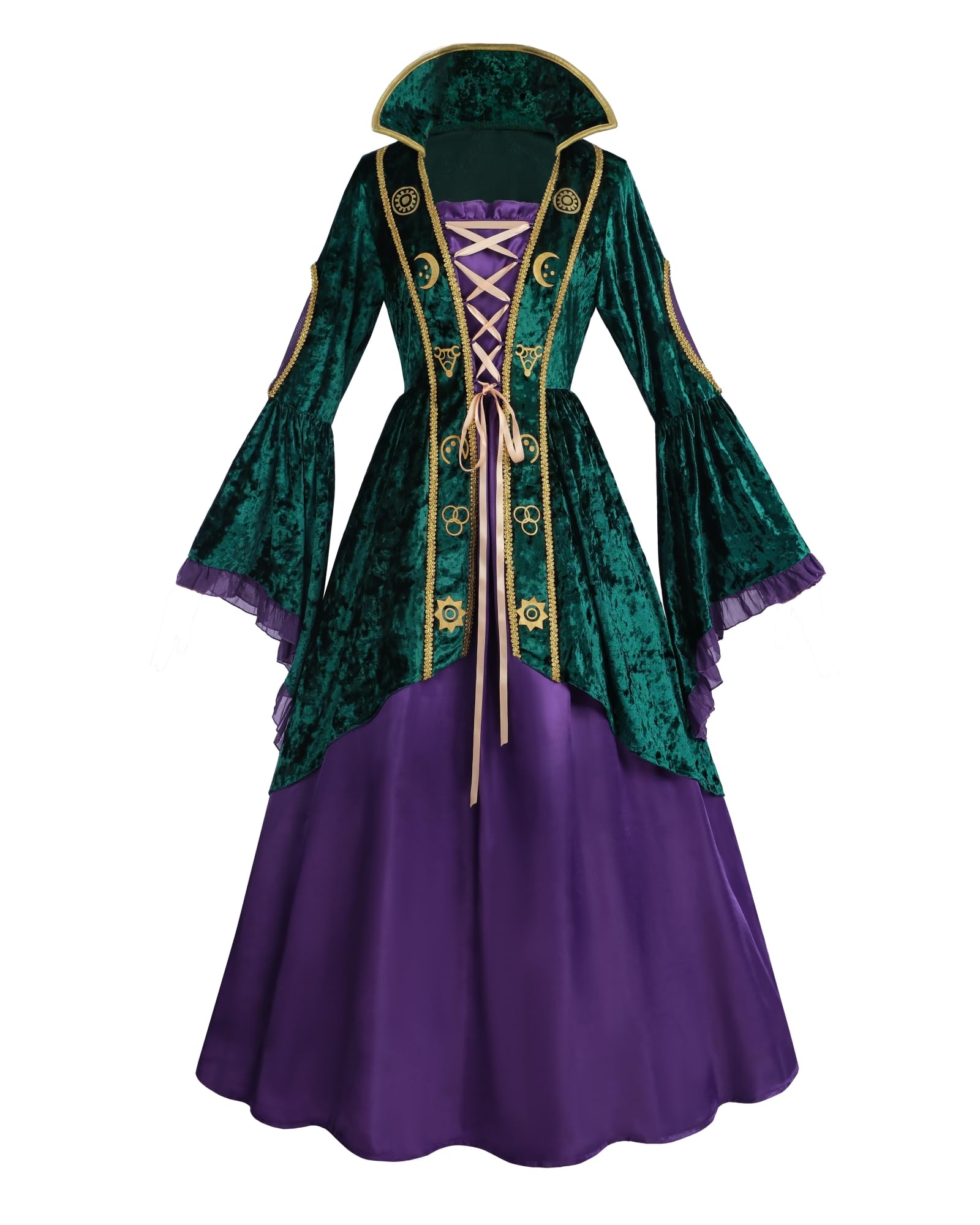 Hexenkostüm für Frauen, Sanderson Schwestern Cosplay Kostüm, Hocus Pocus Halloween Kleid, Mittelalterliche Witch Kostüm